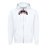White Hype Shark Zipper Hoodie - baoMotion