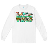 White Tired Mom Vibes Long Sleeve Tee - CowhideDigitalArt