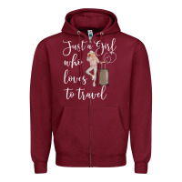 Just A Girl Who Loves To Travel Traveling Women Nomad T Shirt Zipper Hoodie | Teevron