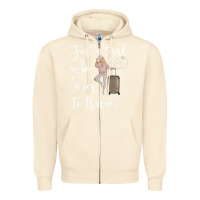 Sandshell just a girl who loves to travel traveling women nomad t shirt Zipper Hoodie - baoMotion