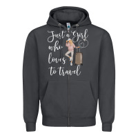 Smoke just a girl who loves to travel traveling women nomad t shirt Zipper Hoodie - baoMotion
