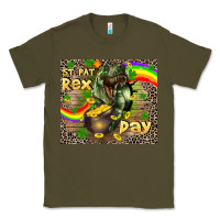 Army Green St. Pat Rex Day Classic Tee - CowGirlArtShop