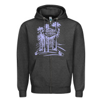 Charcoal Heather las vegas strip retro famous sign nevada traveler souvenir t shirt Zipper Hoodie - baoMotion