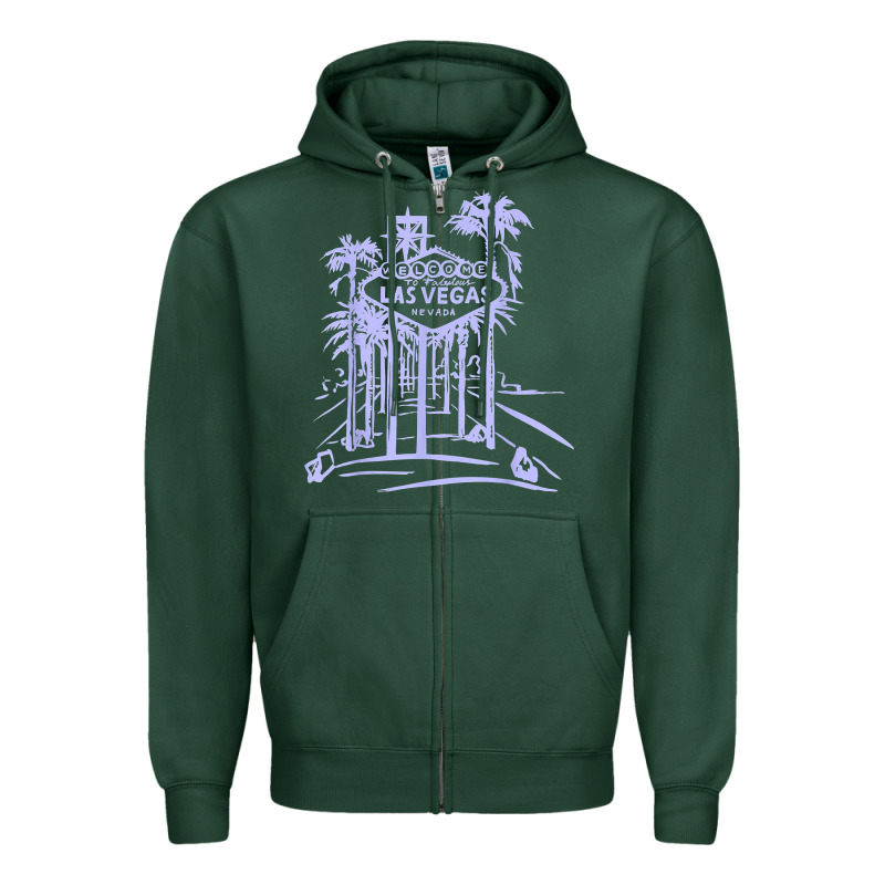 Las Vegas Strip Retro Famous Sign Nevada Traveler Souvenir T Shirt Zipper Hoodie by baoMotion | Teevron