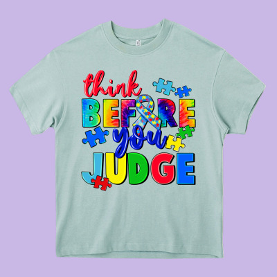 Think Before You Judge Heavy Core Tee Designed By Cowgirlartshop