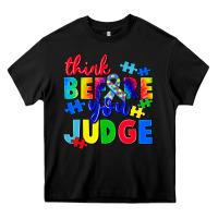 Black think before you judge Heavy Core Tee - CowGirlArtShop