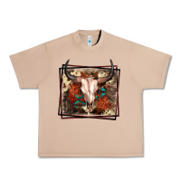 Burro Western Bull Skull Urban Heavy Tee - FaDigitalArtStudio