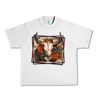 Lunar Rock Western Bull Skull Urban Heavy Tee - FaDigitalArtStudio