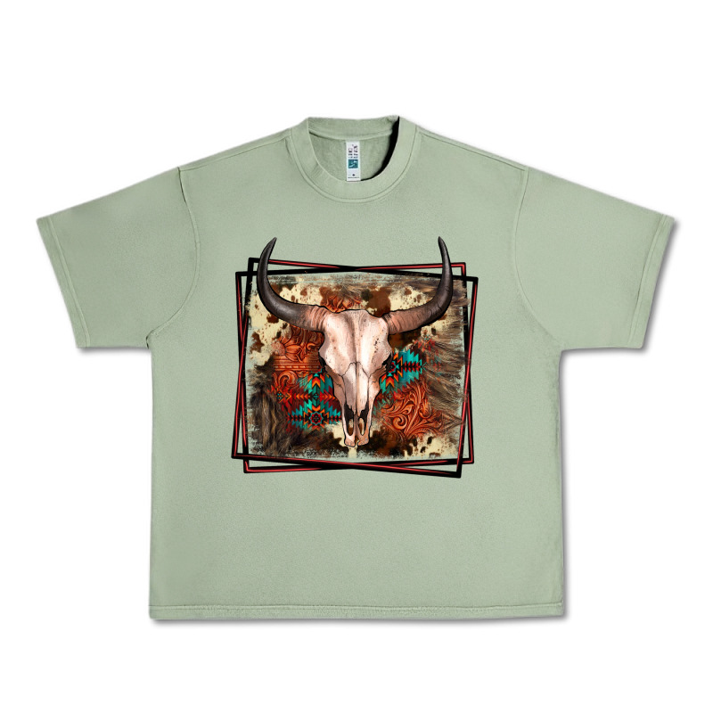 Western Bull Skull Urban Heavy Tee by FaDigitalArtStudio | Teevron