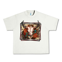 Pistachio Western Bull Skull Urban Heavy Tee - FaDigitalArtStudio