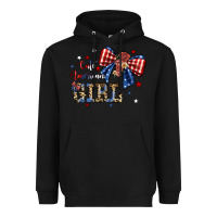 Black cute american girl Heavyweight Hoodie - JahusDesignShop