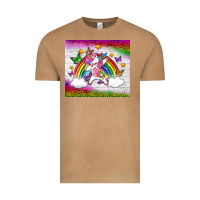 Vintage Camel LGBTQ Dabbbing Unicorn And Rainbow Tumbler Vintage Tee - BundleAndBundleShop