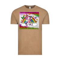 Vintage Coffee LGBTQ Dabbbing Unicorn And Rainbow Tumbler Vintage Tee - BundleAndBundleShop