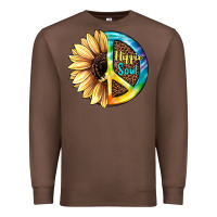 Chestnut Hippie Soul with Sunflower and Leopard Background Premium Sweatshirt - JahusDesignShop