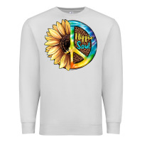 Dove Grey Hippie Soul with Sunflower and Leopard Background Premium Sweatshirt - JahusDesignShop