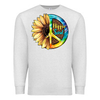 Oatmeal Heather Hippie Soul with Sunflower and Leopard Background Premium Sweatshirt - JahusDesignShop