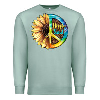 Seafoam Hippie Soul with Sunflower and Leopard Background Premium Sweatshirt - JahusDesignShop