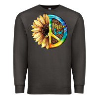 Smoke Hippie Soul with Sunflower and Leopard Background Premium Sweatshirt - JahusDesignShop