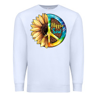 Hippie Soul With Sunflower And Leopard Background Premium Sweatshirt | Teevron