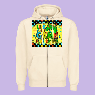 Life Is A Game Play To Win Zipper Hoodie Designed By Jahusdesignshop