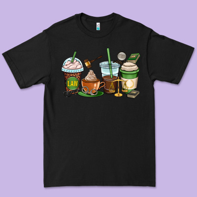 Lawyer Coffee Cups Premium Tee Designed By Oliviacreatesart