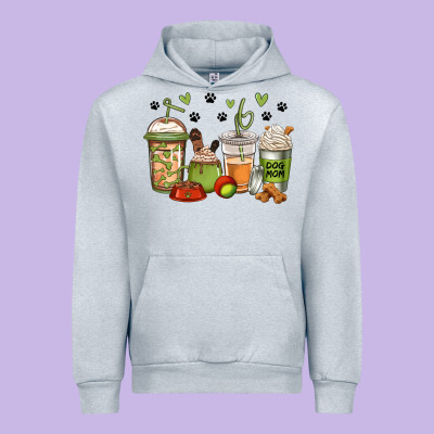 Dog Mom Coffee Urban Hoodie Designed By Jasminsmagicworld