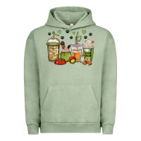Pigment Oil Green dog mom coffee Urban Hoodie - Jasminsmagicworld
