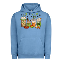 Pigment Pebble Blue dog mom coffee Urban Hoodie - Jasminsmagicworld