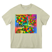 Mossy autism puzzle piece Heavy Core Tee - CowGirlArtShop