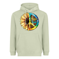 Matcha Hippie Soul with Sunflower and Leopard Background Heavyweight Hoodie - JahusDesignShop