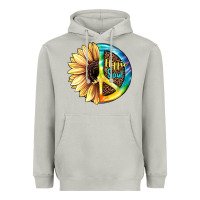 Hippie Soul With Sunflower And Leopard Background Heavyweight Hoodie | Teevron
