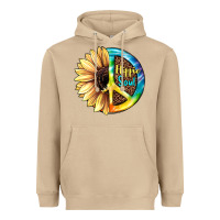 Mushroom Hippie Soul with Sunflower and Leopard Background Heavyweight Hoodie - JahusDesignShop