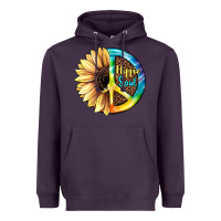 Plum Hippie Soul with Sunflower and Leopard Background Heavyweight Hoodie - JahusDesignShop