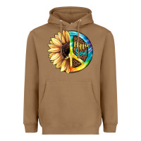 Toasted Coconut Hippie Soul with Sunflower and Leopard Background Heavyweight Hoodie - JahusDesignShop