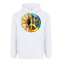 White Hippie Soul with Sunflower and Leopard Background Heavyweight Hoodie - JahusDesignShop