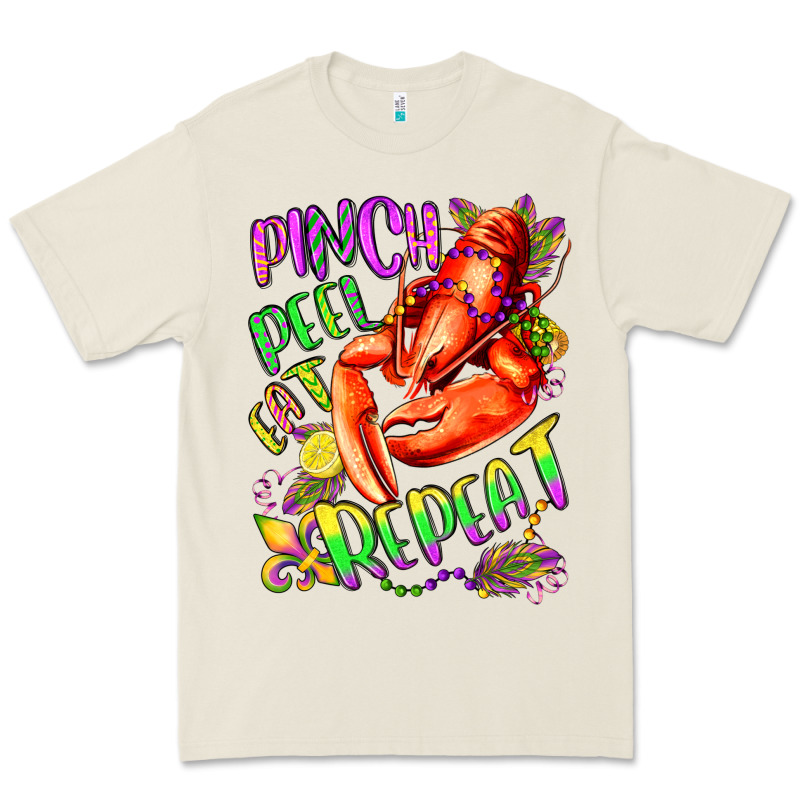 Pinch Peel Eat Repeat Mardi Gras Olivia Premium Tee by OliviaCreatesArt | Teevron