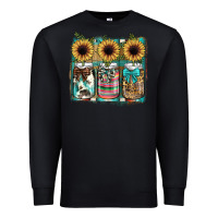 Black mason jar, sunflower Premium Sweatshirt - JahusDesignShop