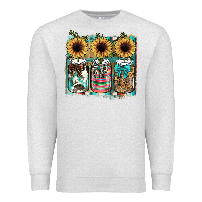 Mason Jar, Sunflower Premium Sweatshirt by JahusDesignShop | Teevron