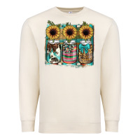 Sandshell mason jar, sunflower Premium Sweatshirt - JahusDesignShop