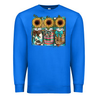 True Royal mason jar, sunflower Premium Sweatshirt - JahusDesignShop