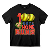 Black 100 days of home runs softball Heavy Core Tee - CowGirlArtShop
