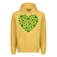 Antique Gold shamrock heart Premium Hoodie - Artiststas