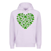Lilac shamrock heart Premium Hoodie - Artiststas