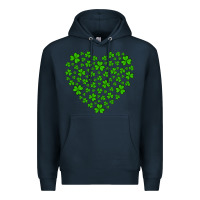 Navy shamrock heart Premium Hoodie - Artiststas