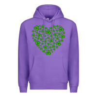 Purple shamrock heart Premium Hoodie - Artiststas