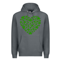 Rock shamrock heart Premium Hoodie - Artiststas