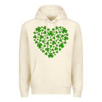 Sandshell shamrock heart Premium Hoodie - Artiststas