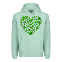 Seafoam shamrock heart Premium Hoodie - Artiststas