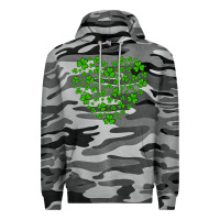 Slate Camo shamrock heart Premium Hoodie - Artiststas