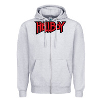 Heather Grey Hellboy Zipper Hoodie - baoMotion
